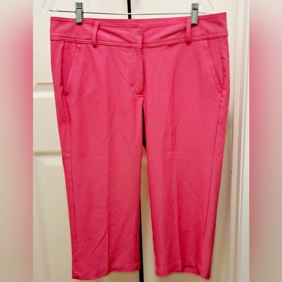 Pebble Beach Capri Pant Bright Pink SZ 10 Golf Pickleball #77 - Picture 2 of 11